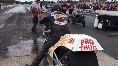 Hells Angel Makes Fast Pass On Nitro Harley Top Fuel Motorcycle