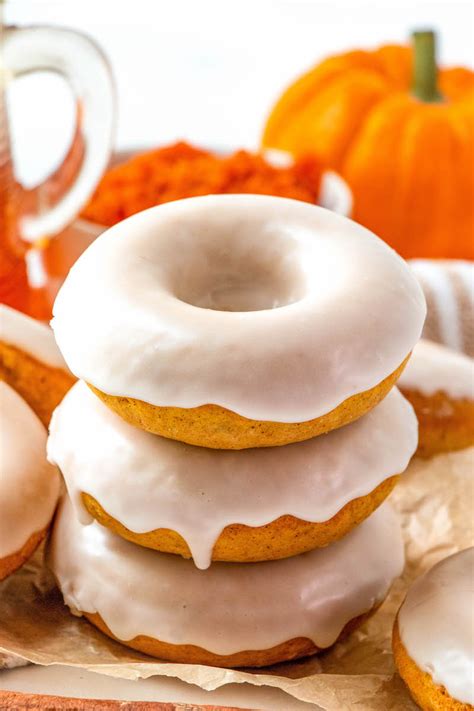 Maple Glazed Pumpkin Donuts Homemade Baked Donuts Recipe For Fall