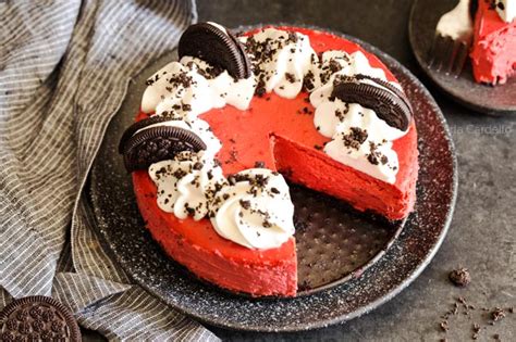 Red Velvet Oreo Cheesecake Inch Homemade In The Kitchen
