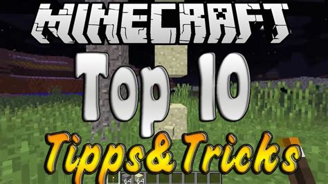 Minecraft Top 10 Tippsandtricks Die Du Wissen Musst Deutsch Youtube