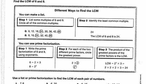 10 Best Images of Fractions Greatest Common Factors Worksheet