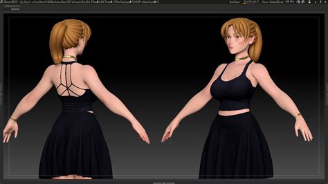 6 Zbrush Stylized Female Character Base Mesh 3d Model Cgtrader