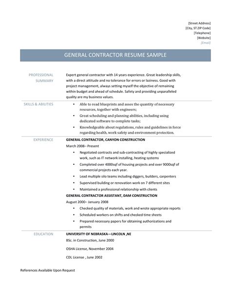 40 Contract Work Resume Examples That You Should Know