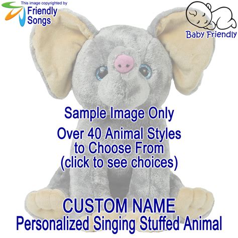 Custom Name Personalized Singing Stuffed Animal Plush Toys Kid