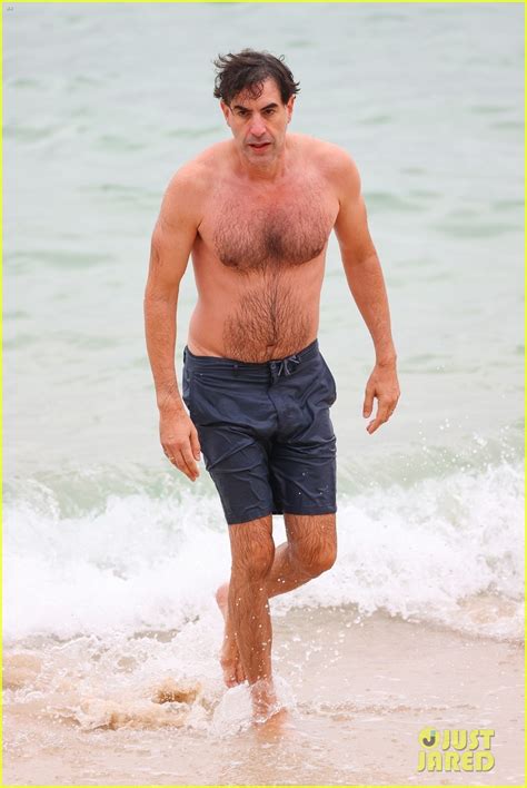 Photo Sacha Baron Cohen Shirtless At The Beach Photo Just Jared Entertainment News