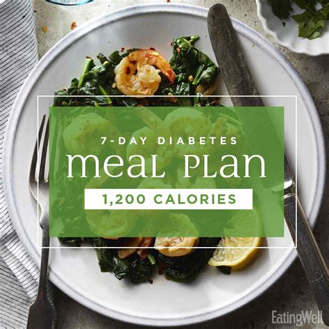 7 Day Diabetes Meal Plan 1200 Calories Eatingwell