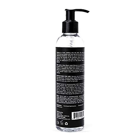 Silicone Based Personal Lubricant By Healthy Vibes 8 Fl Oz Black