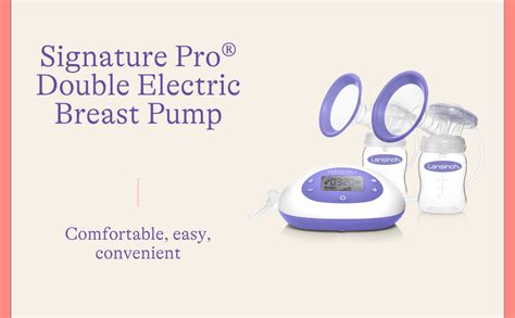 lansinoh signaturepro double electric breast pump portable lcd display includes breast pump