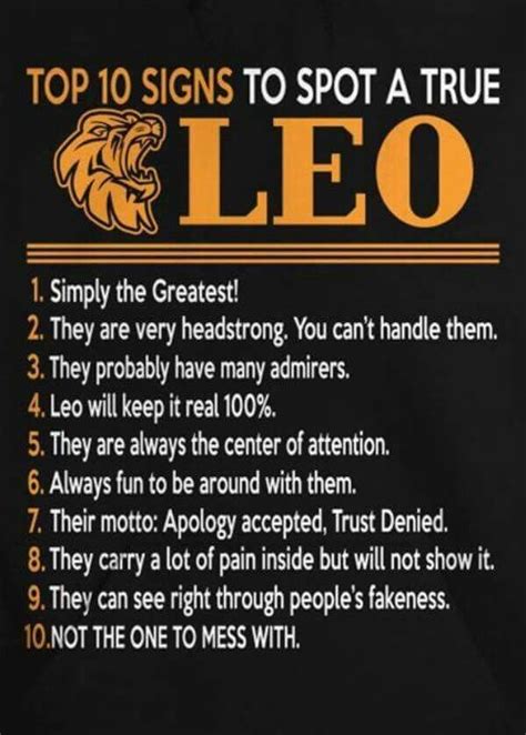 Leo 10 Signs To Spot Leo Zodiac Facts Leo Zodiac Quotes Astrology Leo