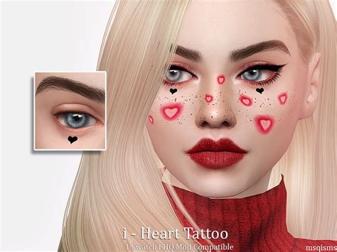 The Sims Resource I Heart Tattoo