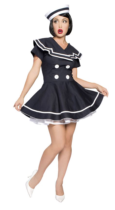 Adult Pinup Captain Women Sailor Costume The Costume Land