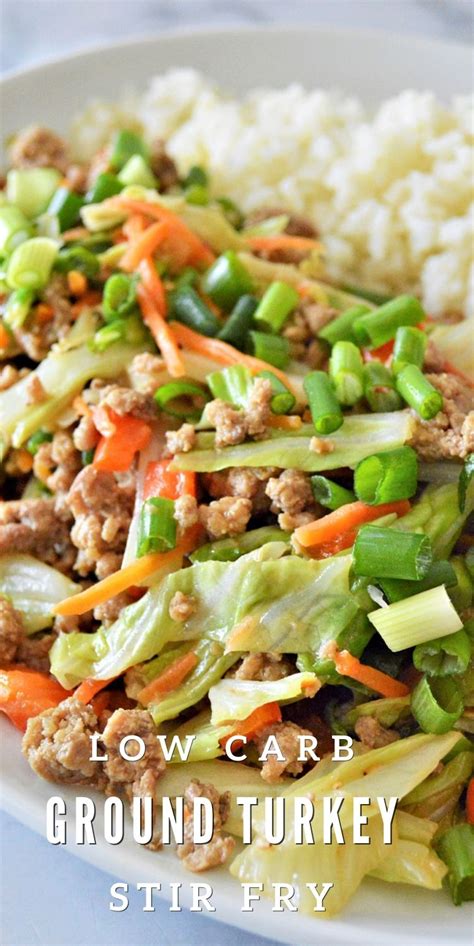 Low Carb Ground Turkey Stir Fry Quick Easy Dinner