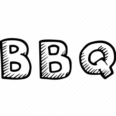 Barbecue Bbq Grill Food Party Text Icon Download On Iconfinder
