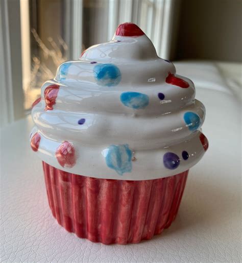 Cupcake Diy Pottery Painting Kit Zoom Birthday Party Ideas Etsy Uk