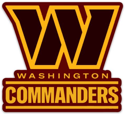 Washington Commanders Nfl Name Logo Type Die Cut Magnet Ebay