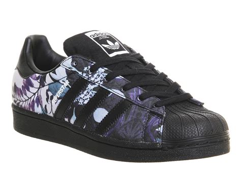 Buy Core Black Floral Print W Adidas Superstar 1 From Uk Black Sports Shoes Black