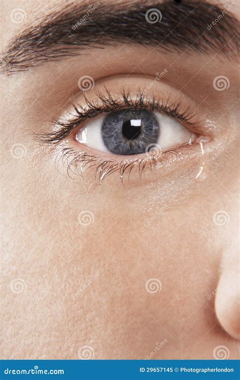 Man S Eye Crying Stock Image Image Of Closeup Macro 29657145