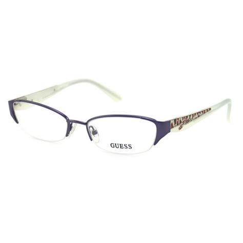 Guess Womens Eyeglasses Gu2327 Pur Purple 52 17 135 Semi Rimless Oval