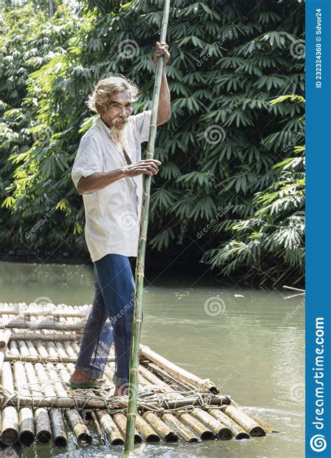 Thailand Phuket January An Old Thai Grandfather Man On A