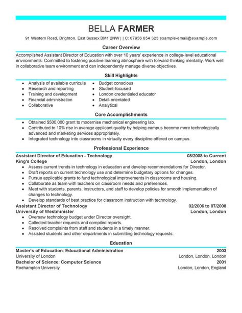 Best Education Assistant Director Resume Example Livecareer
