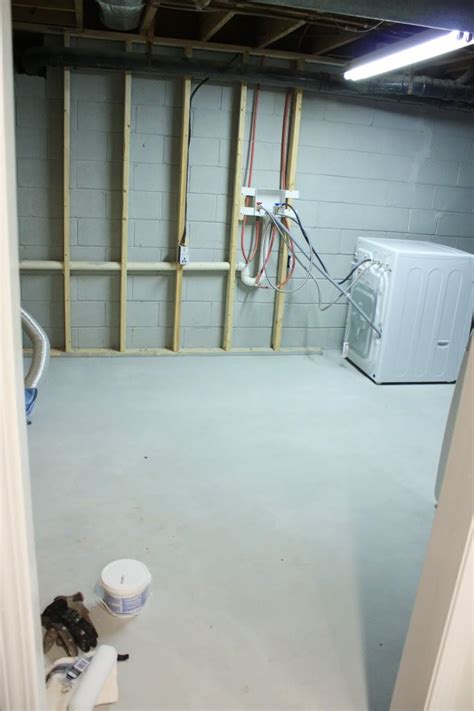 Moving along, we are putting the first coat of ugl drylok, on the outer walls of my man cave in the basement. DIY Laundry Room - Watersealing - Bower Power | Laundry ...