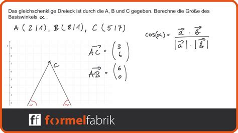 Alle formeln für sinus, cosinus und tangens, sowie rechenbeispiele findet man hier. Gleichschenkliges Dreieck Winkel Berechnen
