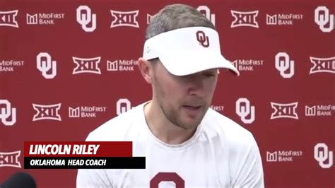 Watch Oklahoma Sooners Coach Lincoln Riley West Virginia Postgame