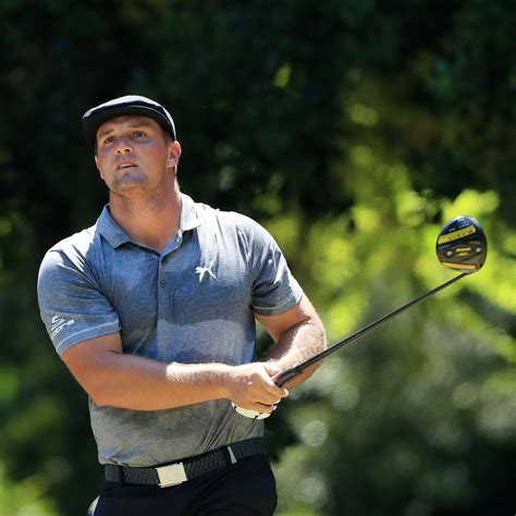 Bryson dechambeau shot 68 on sunday at the wells fargo championship and finished tied for ninth after traveling home when he thought he missed the cut and having to fly back early saturday. Bryson DeChambeau Muscles Way to Masters Favorite