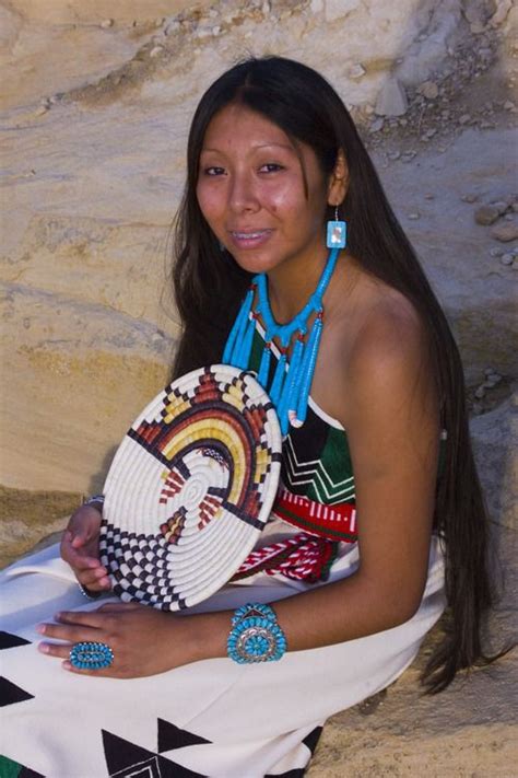 Traditional Hopi Girl Povi Lomayauma 16 Year Old Teenager Dressed In