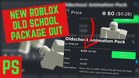 New Roblox Old School Animationpackage Released Not A Free Animation