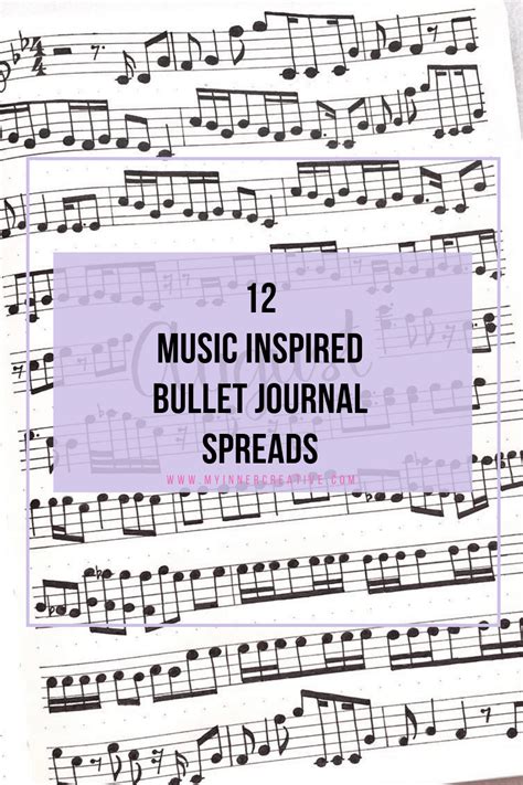 12 Music Themed Bullet Journal Spreads
