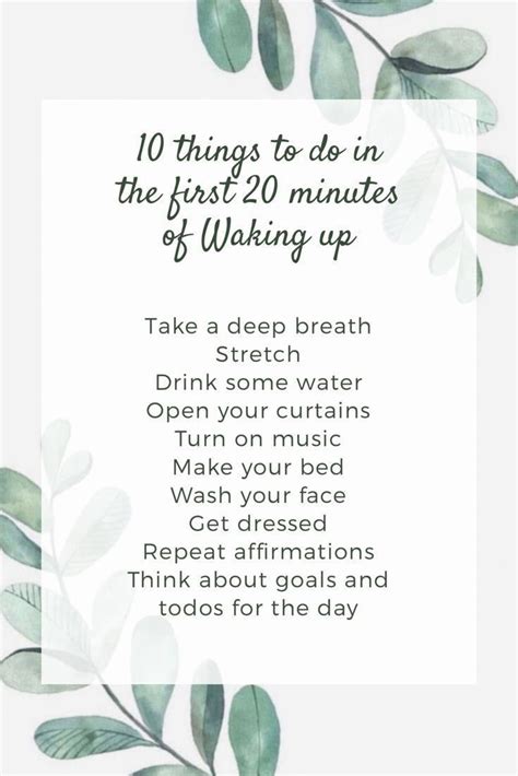 10 Things To Do In The First 20 Minutes Of Waking Up Productive