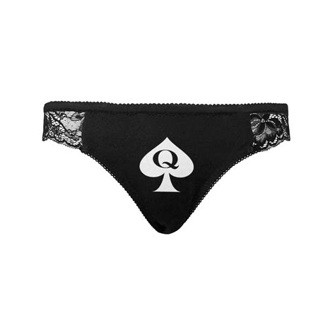 Queen Of Spades Womens Black Lace Panties Bbc Only Panty Hotwife