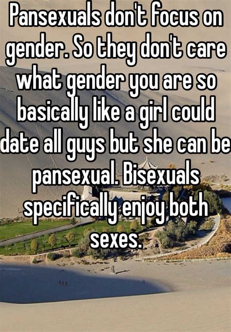 Pansexuals Dont Focus On Gender So They Dont Care What Gender You