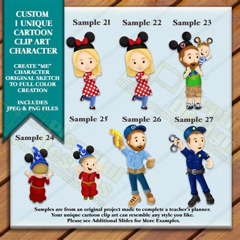 Custom Clip Art One Custom Created Character From Sketch To Etsy