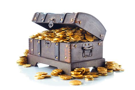 Treasure Chest Filled With Gold Coins Stock Photo Download Image Now