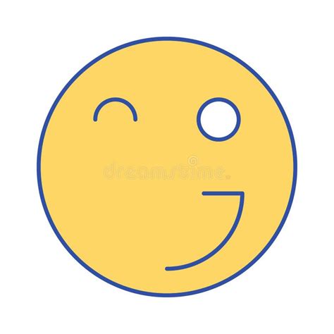 Blink Emoji Isolated Vector Icon Which Can Easily Modify Or Edit Stock