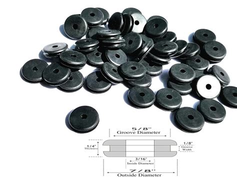 Fits 78 Panel Hole 516 Thick 50 Rubber Grommets 58 Inside Diameter