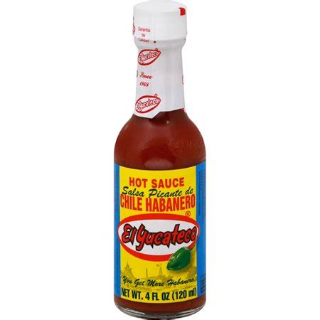Salsa picante de chile habanero. El Yucateco Red Habanero Hot Sauce, 4 oz (Pack of 12 ...
