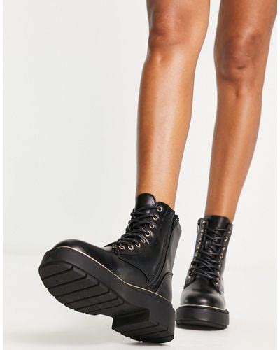 black new look boots for women lyst