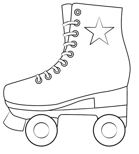 Printable Roller Skates Coloring Page Free Printable Coloring Pages