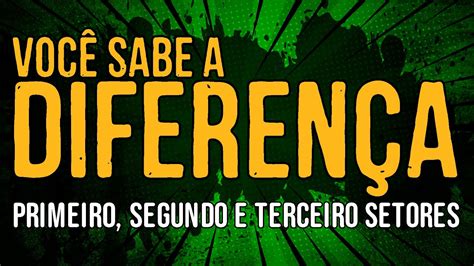 Primeiro Segundo E Terceiro Setores