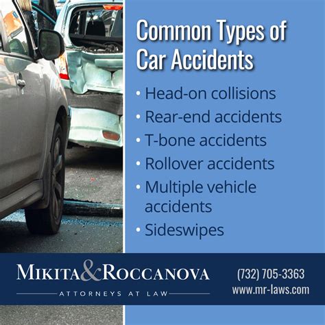 What Are The Common Types Of Car Accidents Hazlet Lawyers
