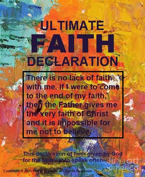 Ultimate Faith Poster Painting By Philip Christopher Jones Fine Art