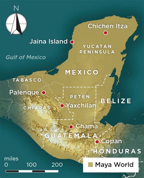 Mayan Pyramids Map