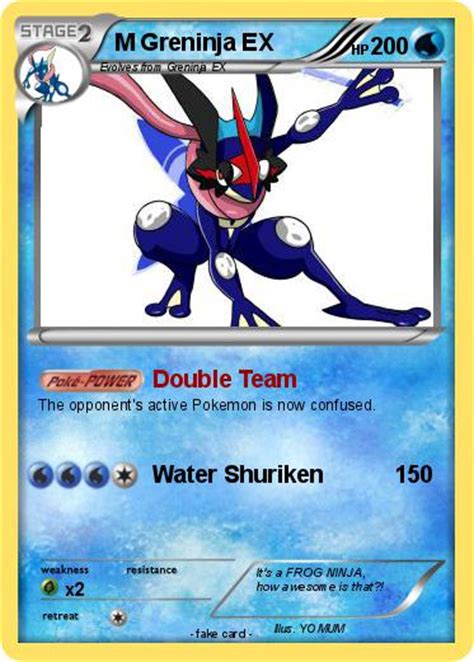 Welkom op kleurennu de grootste gratis kleurplatenwebsite van nederland. Pokémon M Greninja EX 20 20 - Double Team - My Pokemon Card
