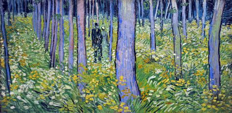 Vincent Van Gogh Undergrowth With Two Figures Oil On