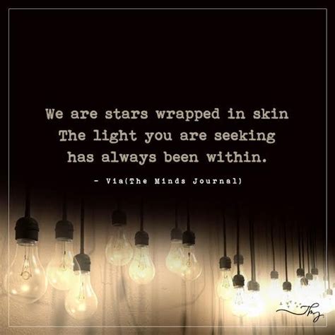 We Are Stars Wrapped In Skin The Light You Are Seeking Has