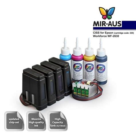 Sorry, dit product is niet langer verkrijgbaar. ciss for Epson workforce wf-2650 with dye ink