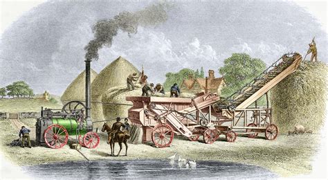 19th Century Steam Thrashing Machinery Stock Image C009 9018